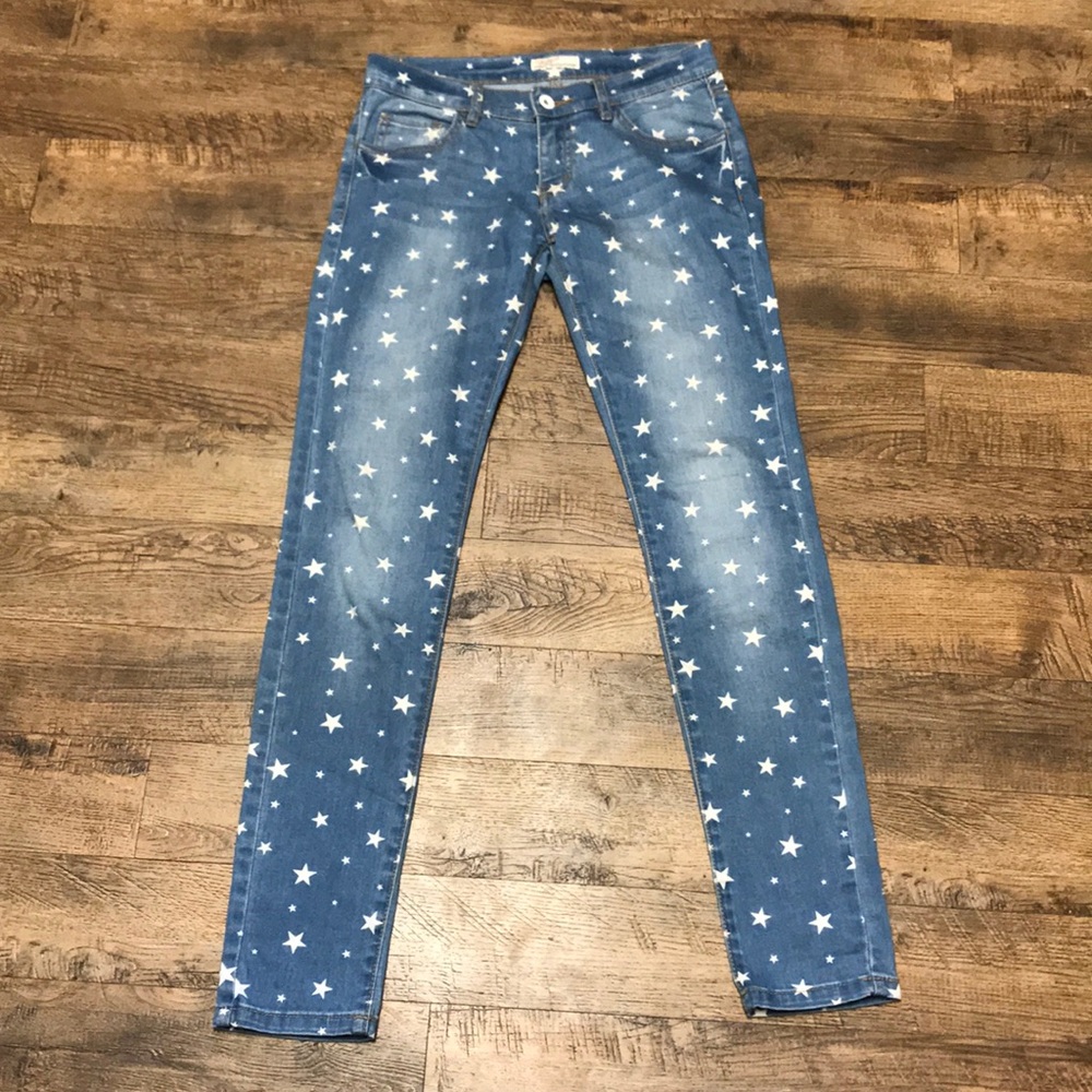 Star Print Denim Jeans 26